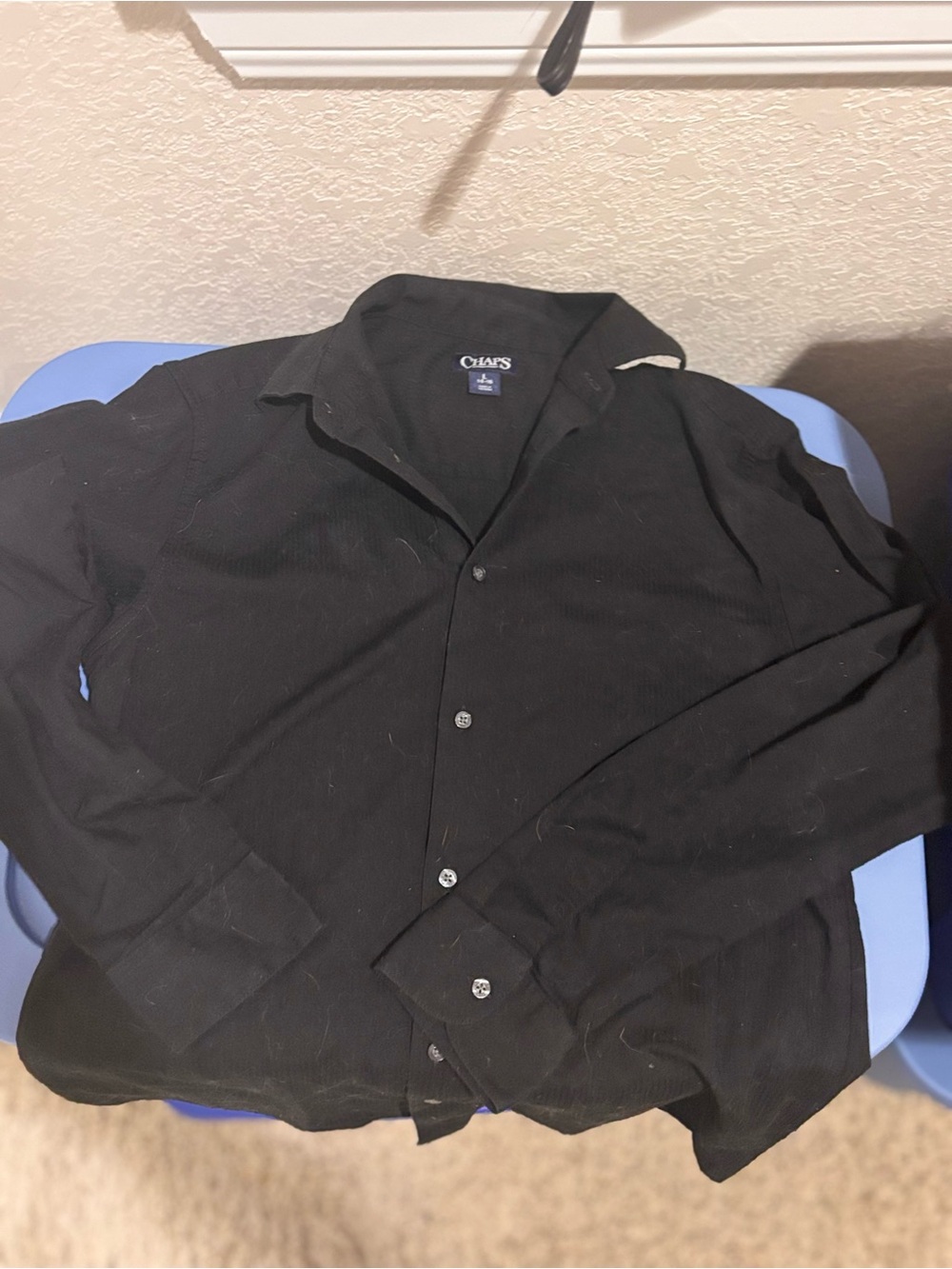 Chaps Men's Black Long-Sleeve Button-Down Shirt
